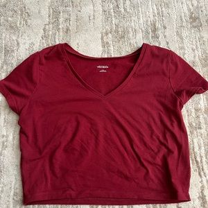 Wild Fable red crop top